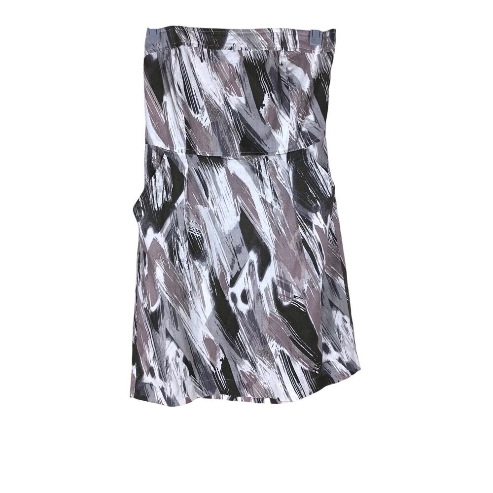 Banana Republic Dress Women’s 8 Brown Abstract Strapless A-Line Summer Casual